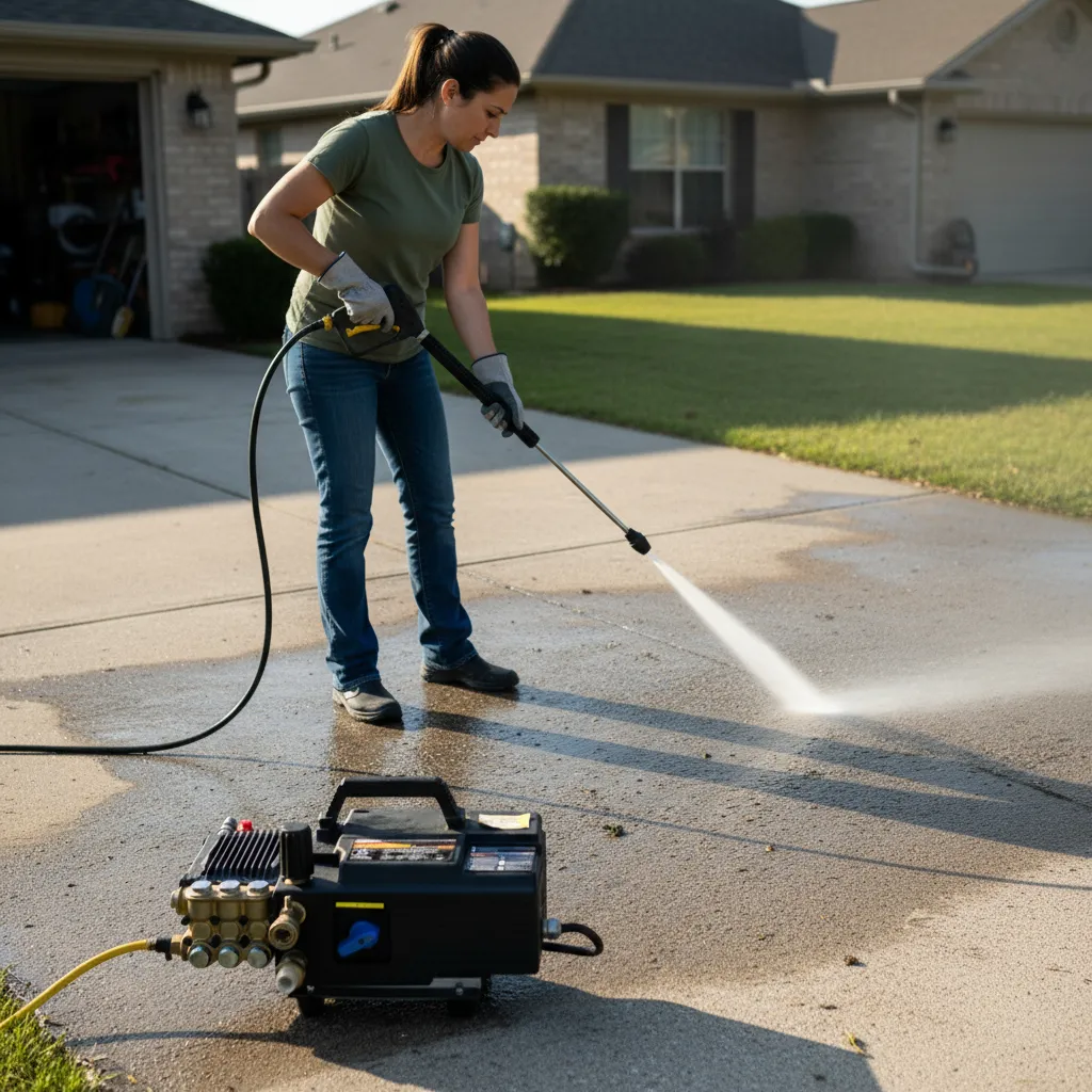 Hidrolavadora Eléctrica Ecomax 1500 PSI 2HP – Pistón Acero Endurecido Industrial Taller Agrícola 220V - Imagen 5
