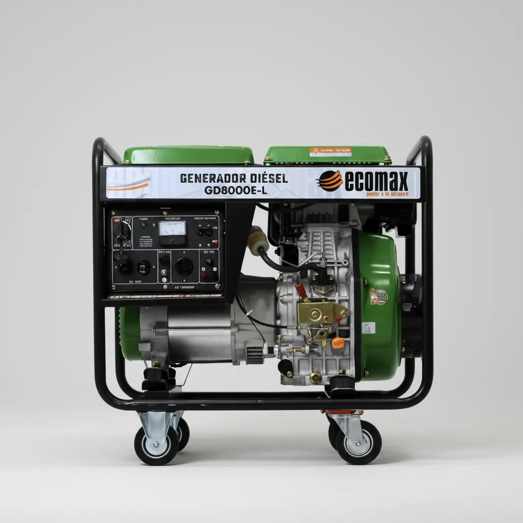 Generador Diésel Ecomax GD8000E-L 7.8KW AVR 120/240V – Arranque Eléctrico Finca Industria Minería
