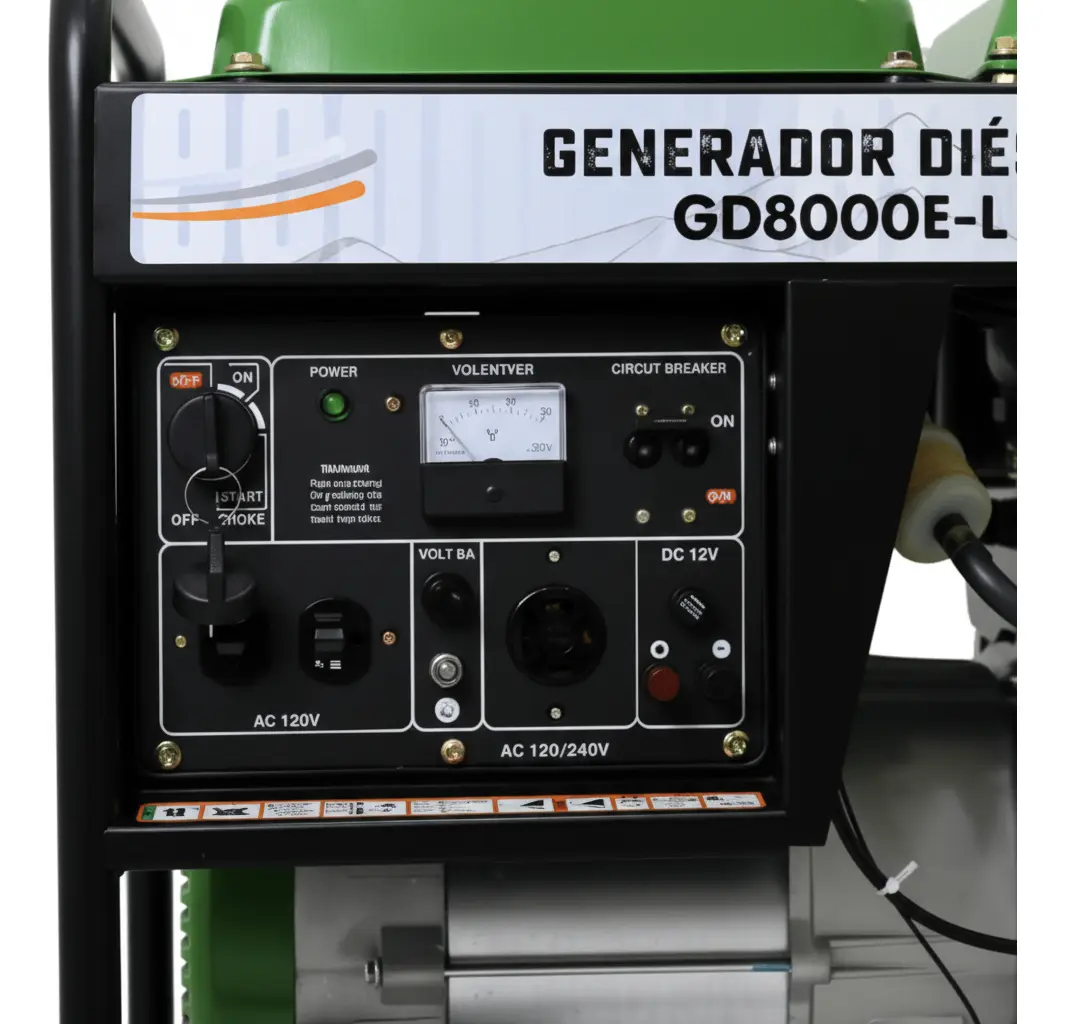 Generador Diésel Ecomax GD8000E-L 7.8KW AVR 120/240V – Arranque Eléctrico Finca Industria Minería - Imagen 6