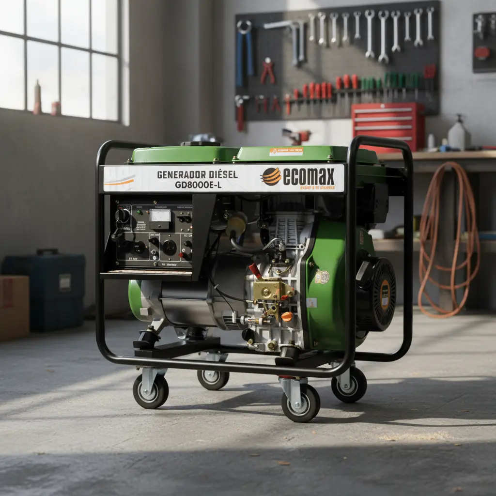 Generador Diésel Ecomax GD8000E-L 7.8KW AVR 120/240V – Arranque Eléctrico Finca Industria Minería - Imagen 5