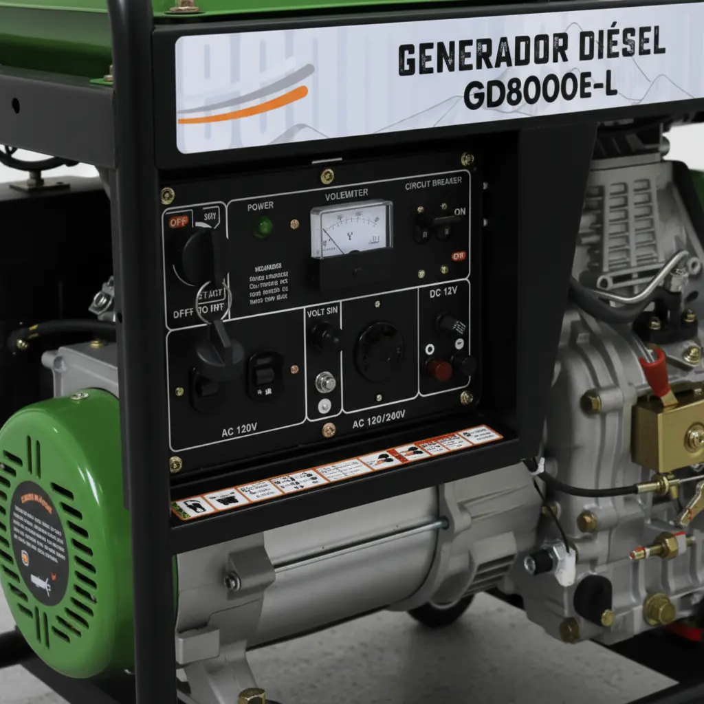 Generador Diésel Ecomax GD8000E-L 7.8KW AVR 120/240V – Arranque Eléctrico Finca Industria Minería - Imagen 4