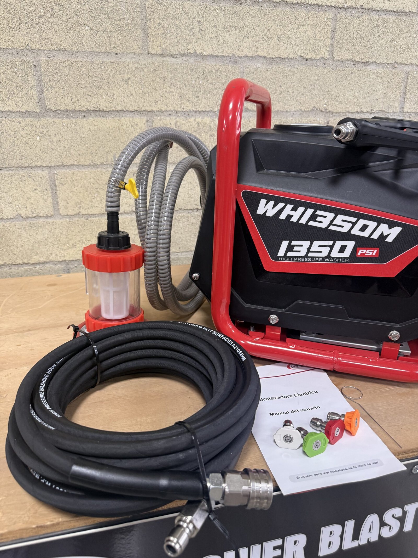 Hidrolavadora Eléctrica Warrior WH1350M 1350 PSI – Bomba Triplex Pistones Cerámicos 5 Boquillas 110V - Imagen 5